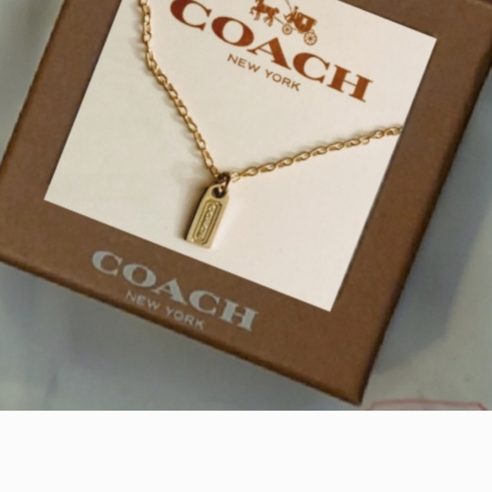 Coach Gold Pendant Necklace